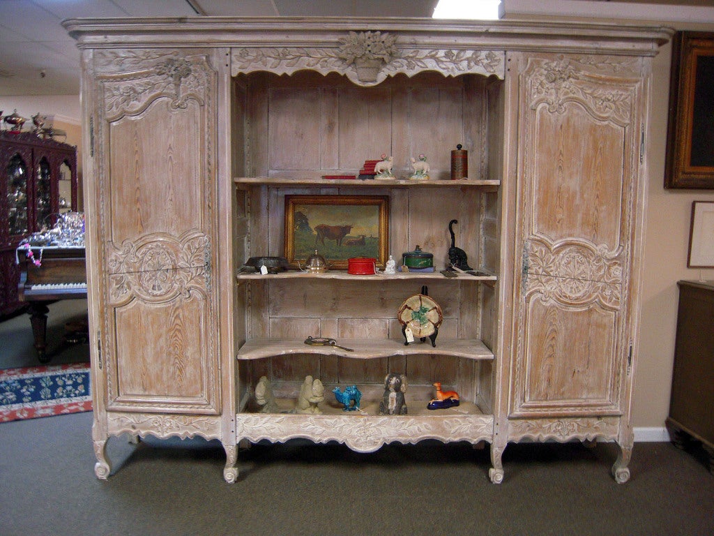 Large French Provincial Louis XVI Bookcase, ca. 1850
