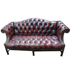 Luxurious Tufted Leather Sofa
