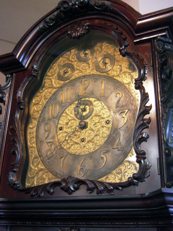 Chippendale Mahogany Longcase clock by J.J, Elliot 1