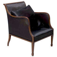 Armchair in Mahogany and Original Horsehair Upholstery