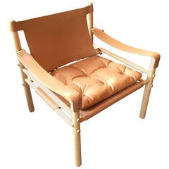 Arne Norell Leather Safari Lounge Chair