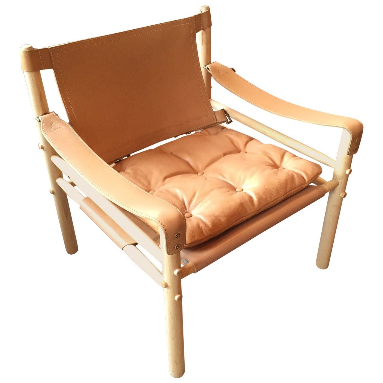 Arne Norell Leather Safari Lounge Chair