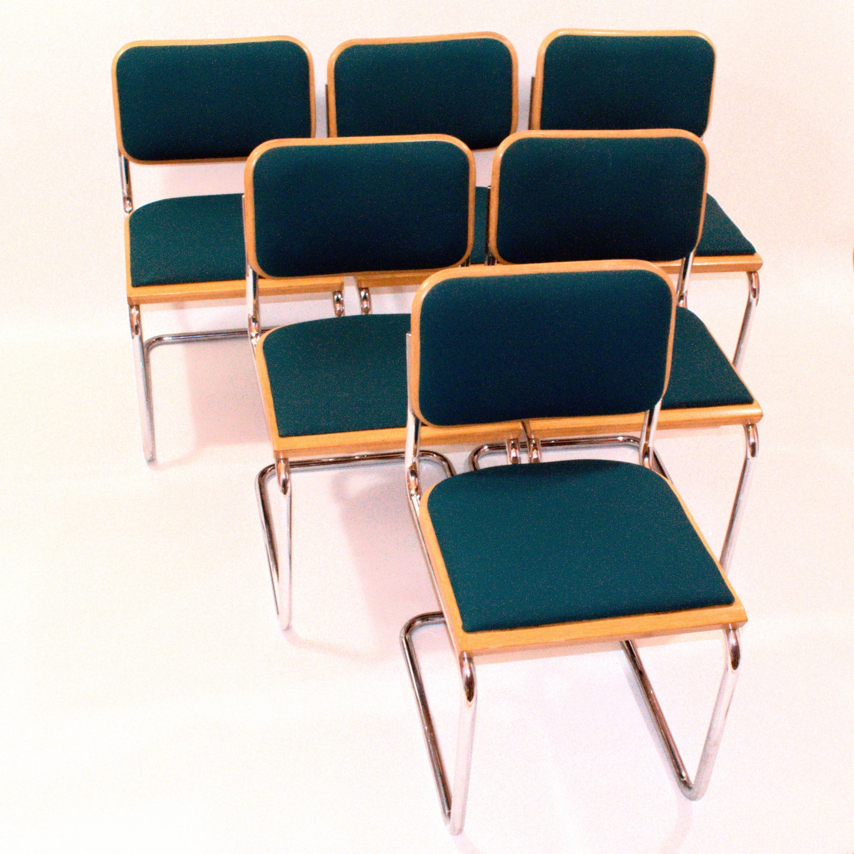 6 Cesca Chairs by Marcel Breuer