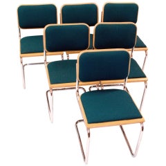 6 Cesca Chairs by Marcel Breuer