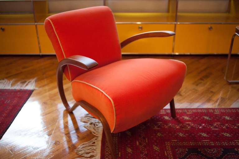 Rare Jindrich Halabala H275 Lounge Chairs 1