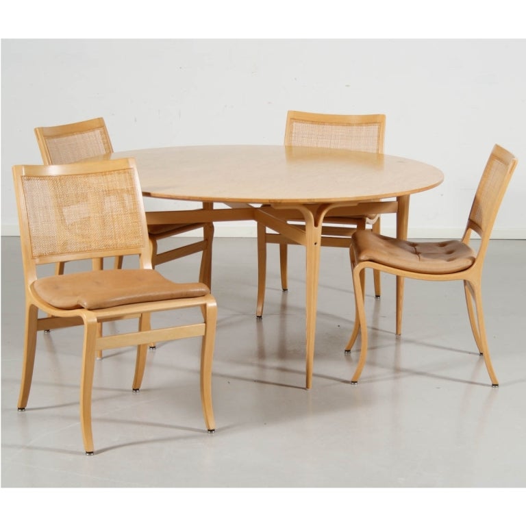Round Dining Table by Bruno Mathsson for DUX For Sale 1