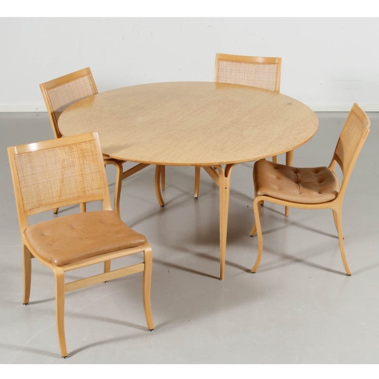 Round Dining Table by Bruno Mathsson for DUX For Sale 2