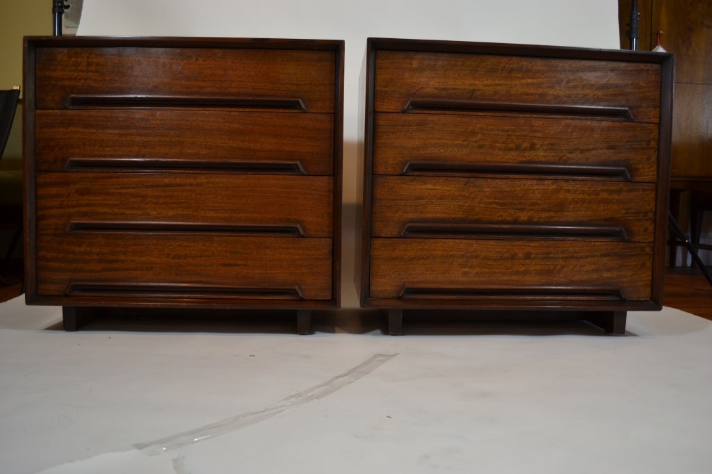 Pair of Mahogany Chests/Dressers by Milo Baughman 3