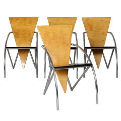 Set of 4 "Sitting Sculpture" Chairs by Klaus Wettergren