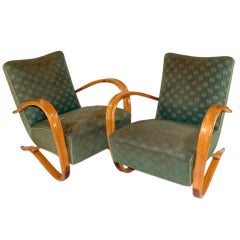 Pair of Halabala H269 Lounge Chairs