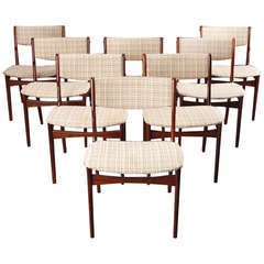 Set of 8 Danish Rosewood Dining Chairs