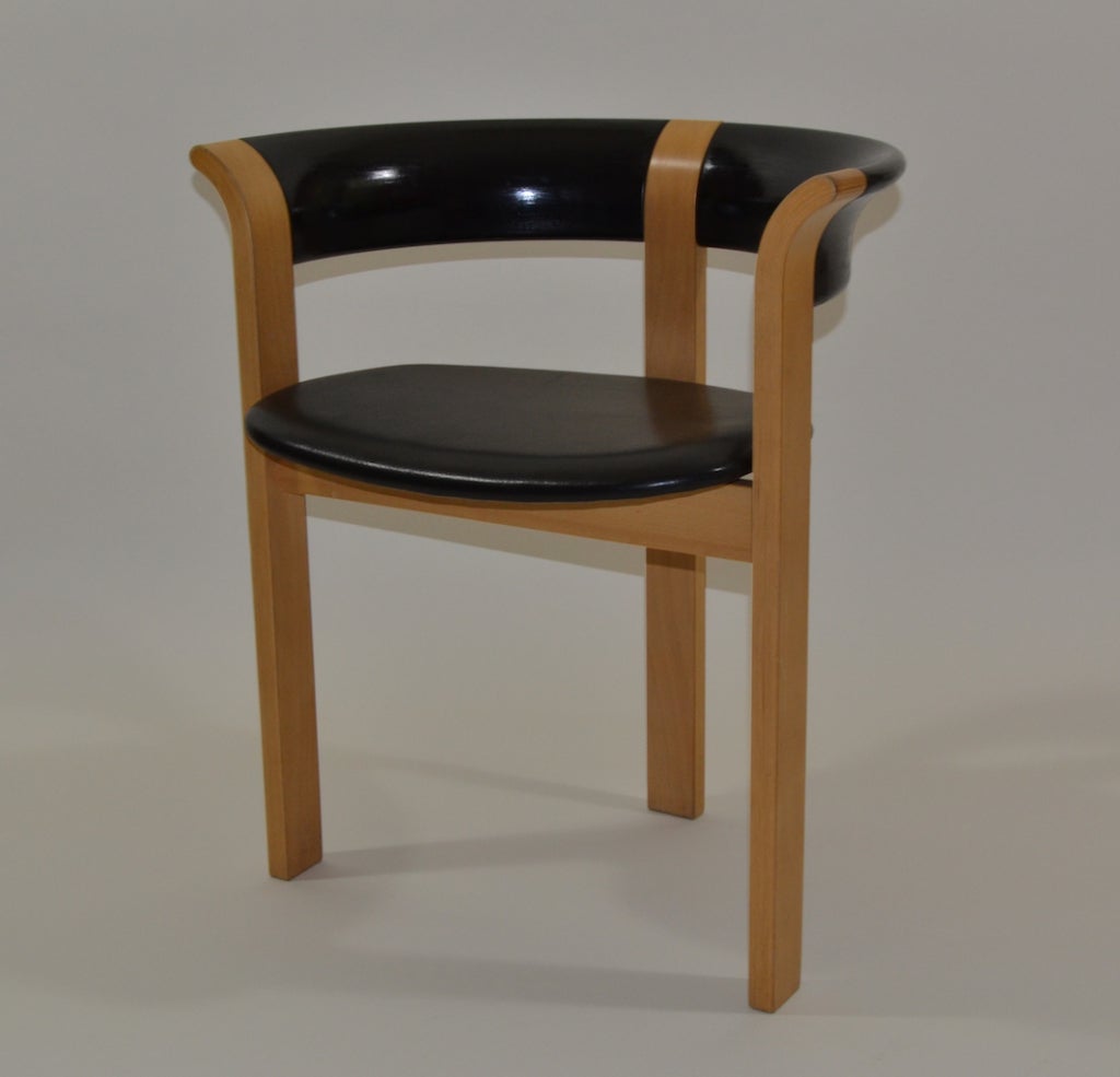 Mid-Century Modern Cafe Table and 4 Armchairs by Thygesen and Sorensen