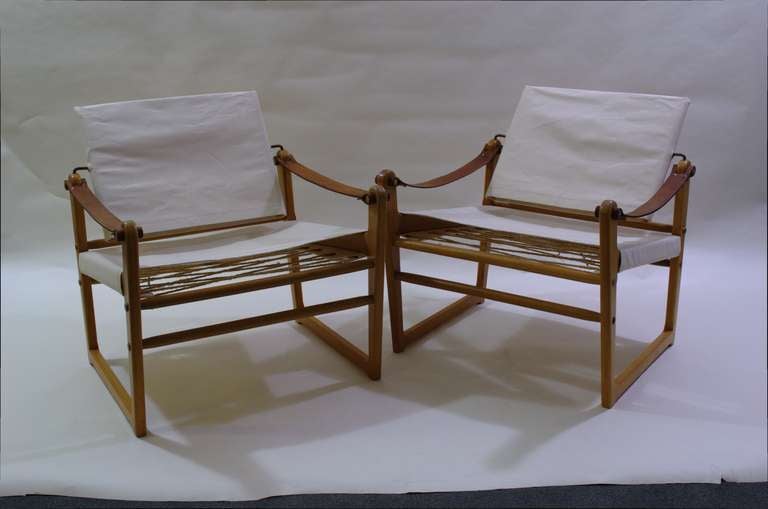 Pair of Safari Chairs "Cikada" by Bengt Ruda