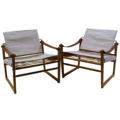 Pair of Safari Chairs "Cikada" by Bengt Ruda