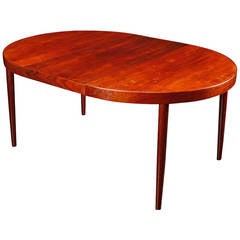 Rosewood Oval, 1970s Danish Dining Table with Extension