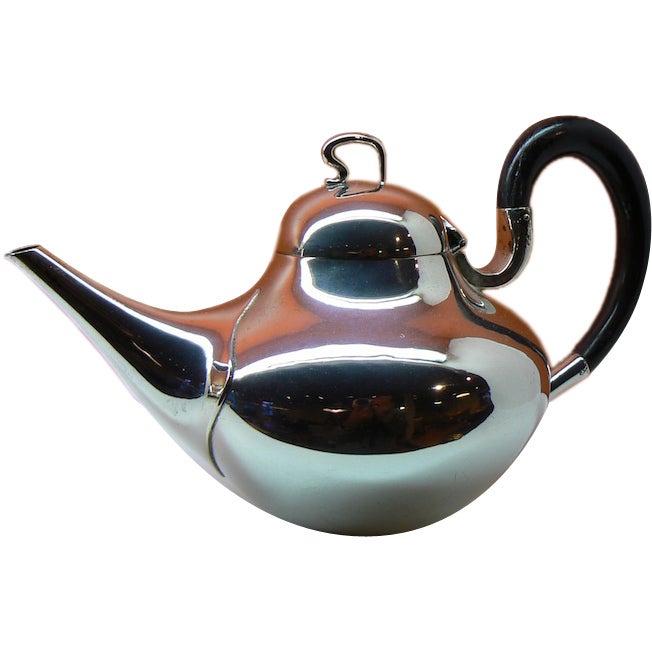 Danish Silver Tea Pot For Sale