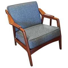 1960s Brockman-Petersen Teak Lounge Chair