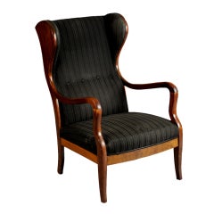 Frits Henningsen High Wing-back Arm Chair