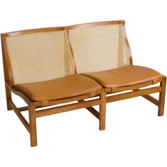Cherry and French Cane Settee by Thygesen & Sørensen