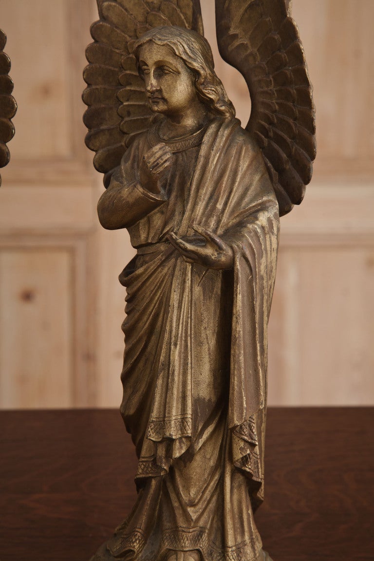 bronze angel statue in collectible christian statues figures