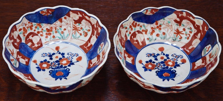 Pair Antique Imari Bowls 3