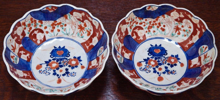 Imported to France and other countries in Western Europe during the 19th century, oriental porcelains were all the rage, especially those from fabled maker Imari of Japan. This pair are remarkably well preserved and perfect for adding a splash of