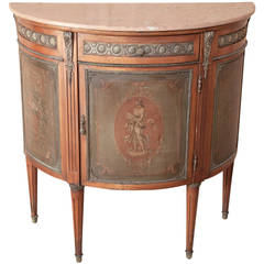 Demilune Marble-Top Cabinet