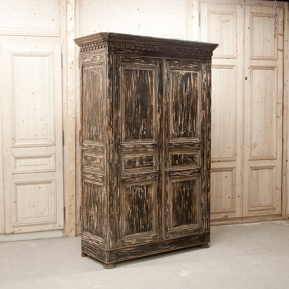 Painted Gustavian Armoire