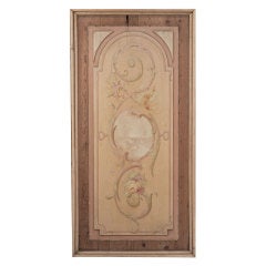 Antique French Painted Wall Panel