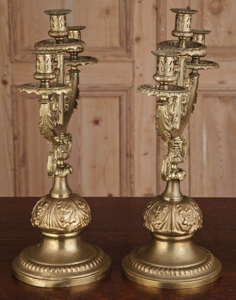 Cast to a stunning degree of detail, this elegant pair of candelabra will add the perfect Old World touch to your decorating, plus the subtle illumination and ambiance of candlelight for memorable entertaining.