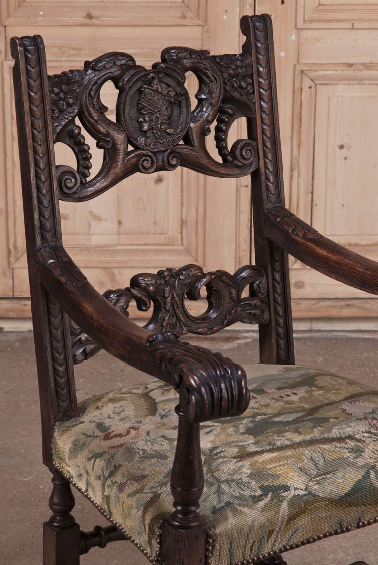 Pair Antique Italian Renaissance Chairs