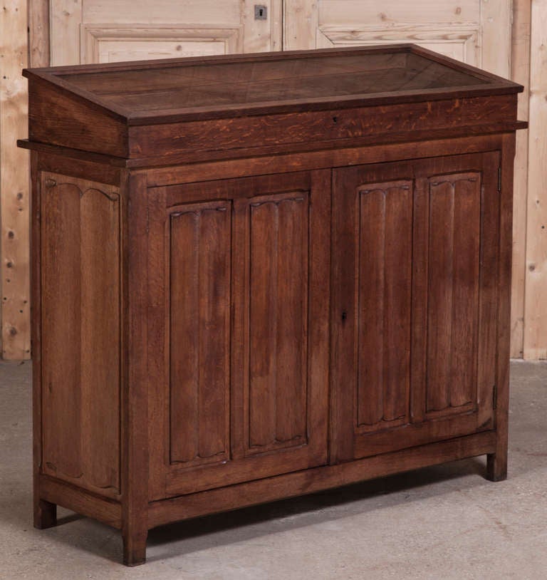 Antique French Gothic Display Cabinet