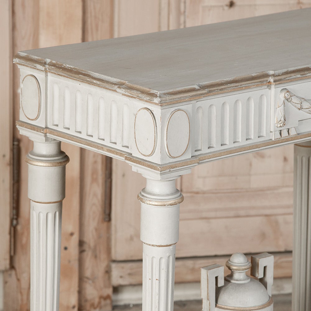 French Louis XVI Painted Console Table