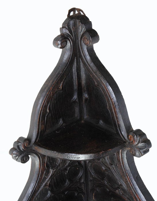 19th Century French Gothic Corner Shelf at 1stdibs