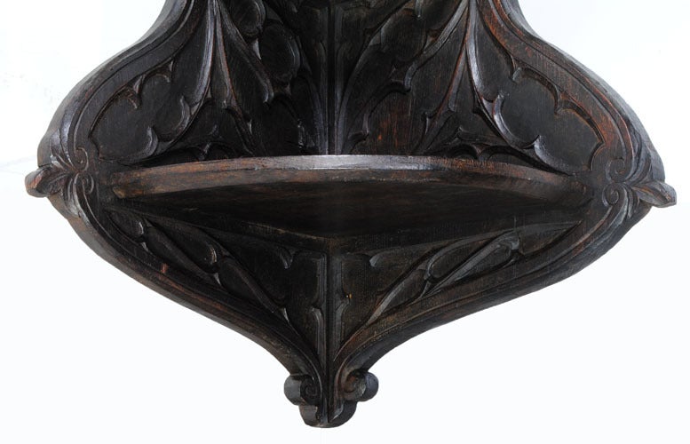 19th Century French Gothic Corner Shelf at 1stdibs