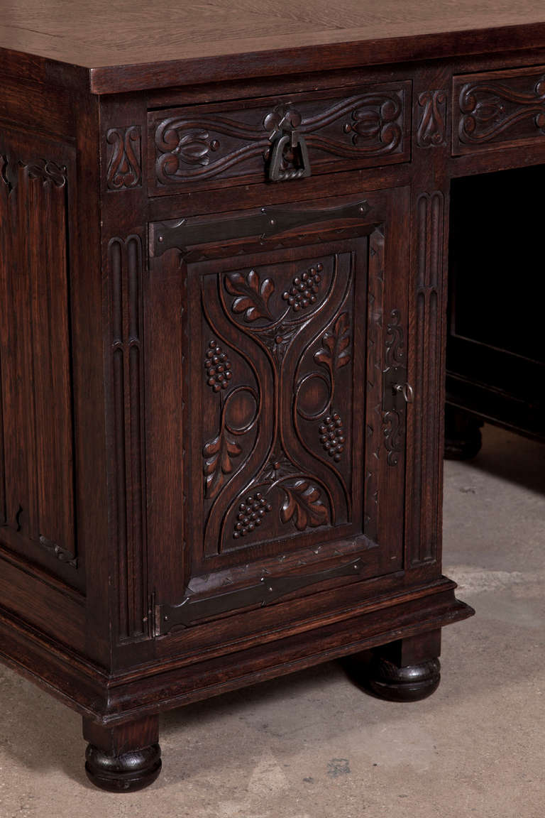 Belgian Vintage Rustic Gothic Desk