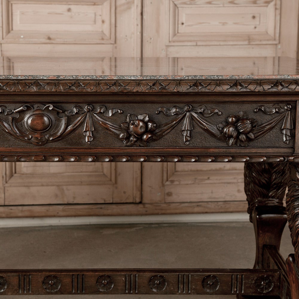 granite top desk