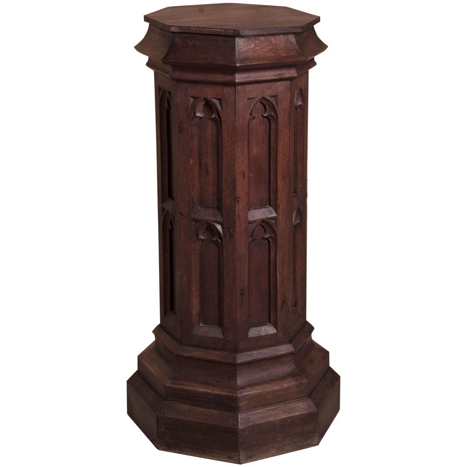 Antique French Gothic Pedestal
