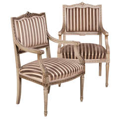 Pair Antique French Louis XVI Armchairs 6