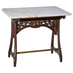 Art Nouveau Period Marble Top Table