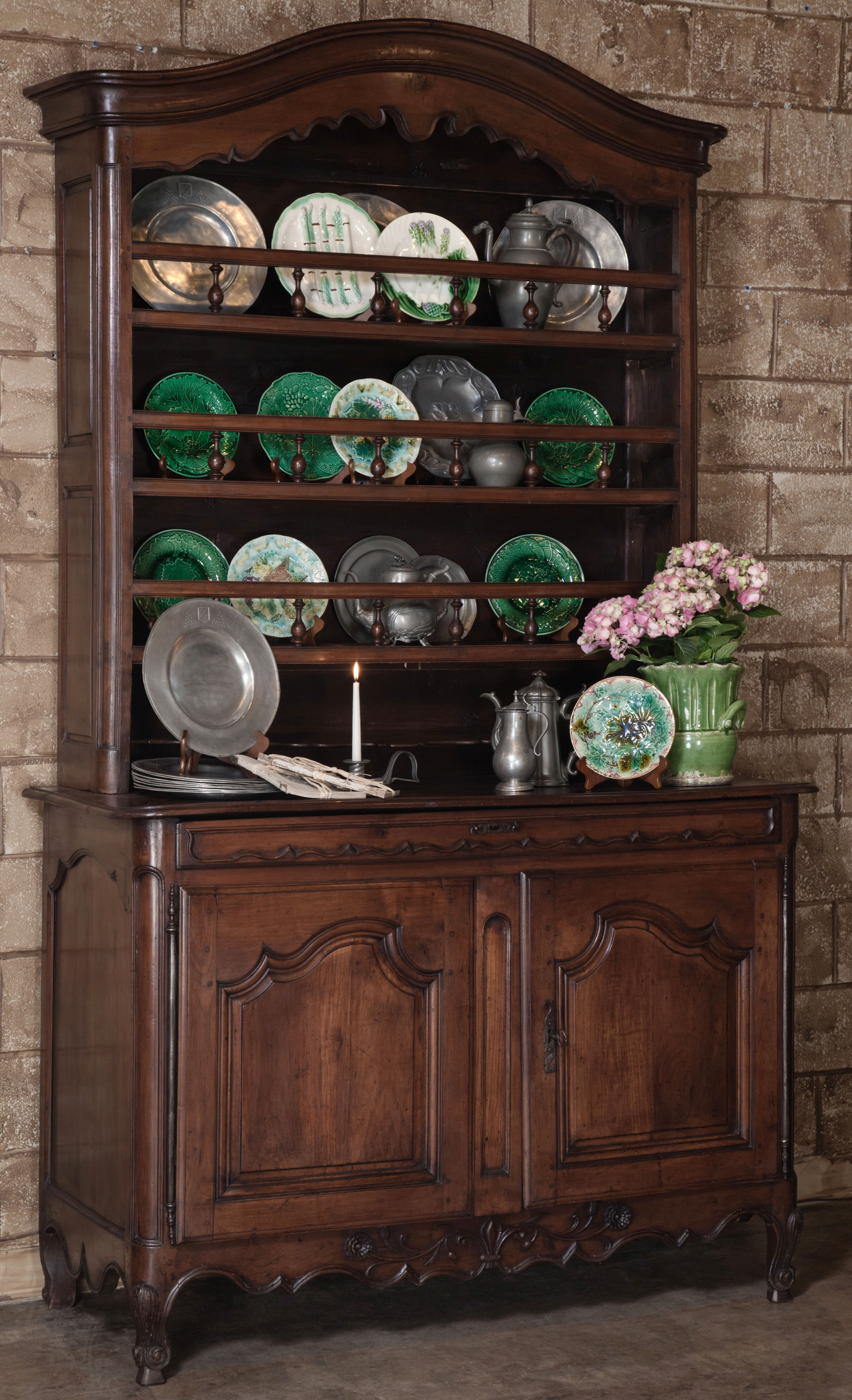 18th Century Provencal Walnut Vaisselier