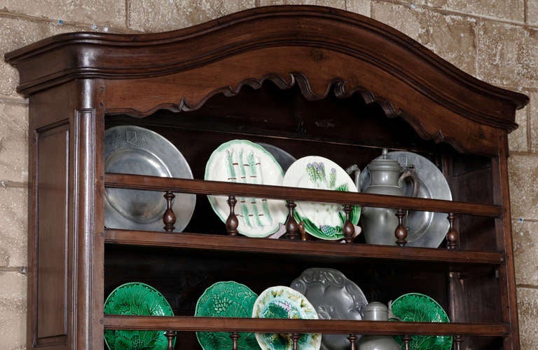 French 18th Century Provencal Walnut Vaisselier