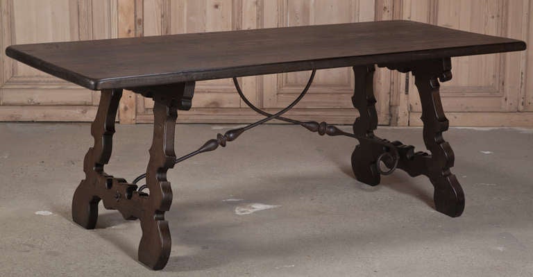 Vintage Spanish Oak Dining Table