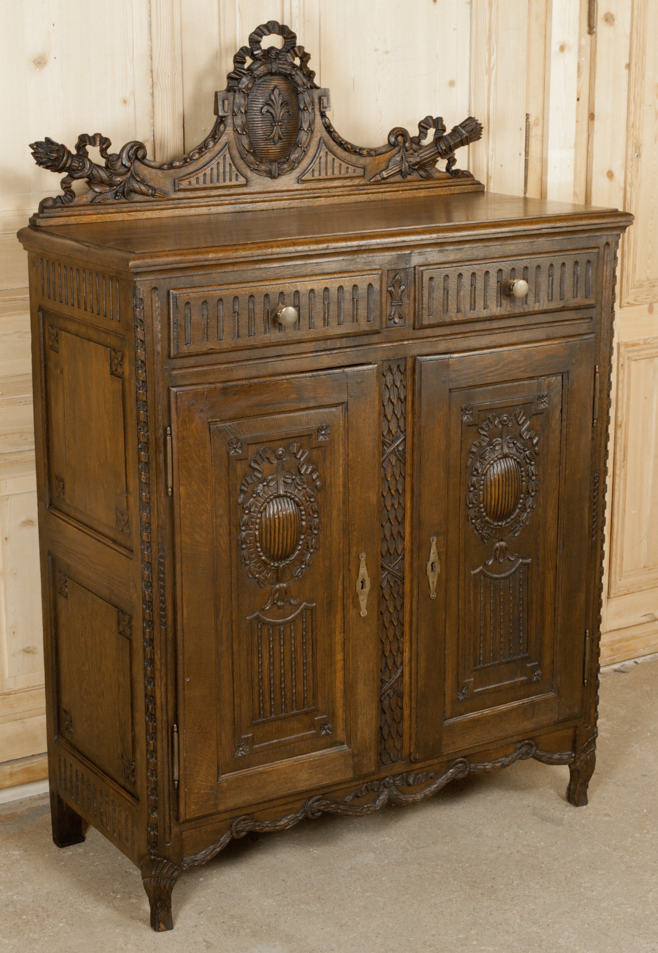 Antique Rustic French Louis XVI Cabinet