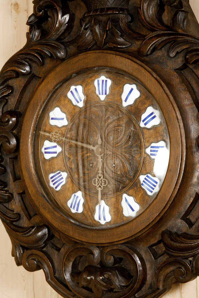 19th Century Renaissance Wall Clock In Excellent Condition In Dallas, TX
