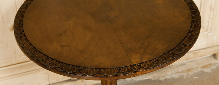 Antique Gothic Walnut End Table 1