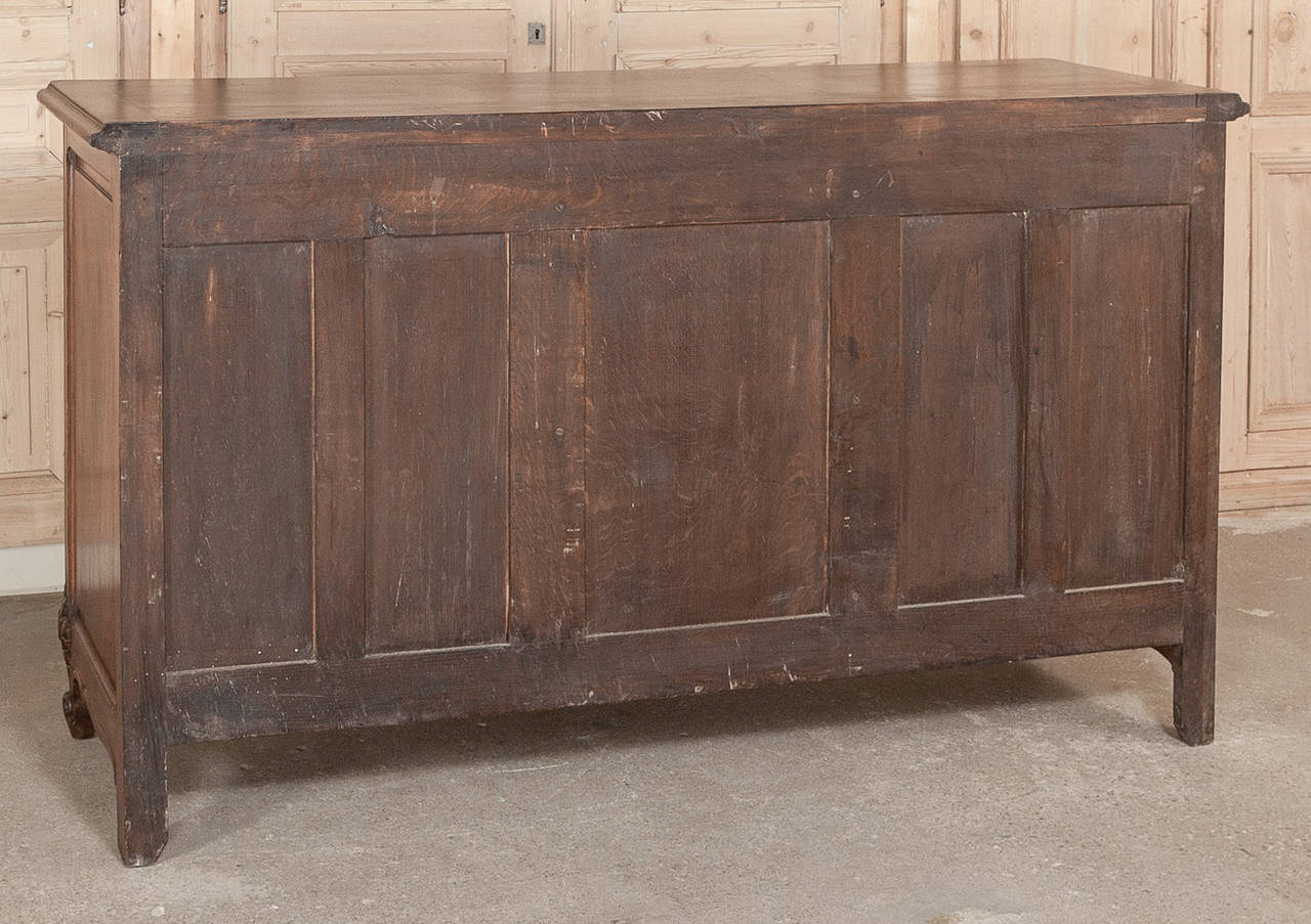 Vintage Country French Walnut Buffet 6