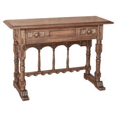 Vintage Rustic Renaissance Writing/Sofa Table