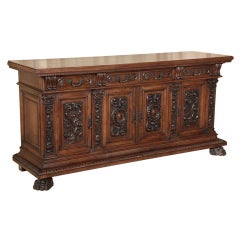 Vintage Italian Renaissance Walnut Buffet