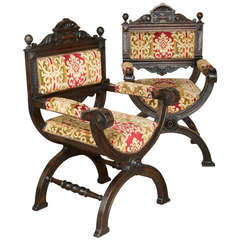 Paar antike Dagobert-Sessel